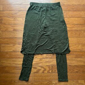 Kamp Kloz Size Unknown Womens Dark Green Athletic Skirt With Leggings Stretchy